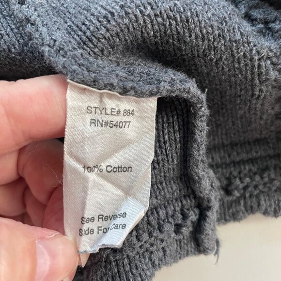 CAbi Gray A Line Cable Knit Sweater Mini Skirt Womens Size Small Pleated Pull On - Picture 4 of 8